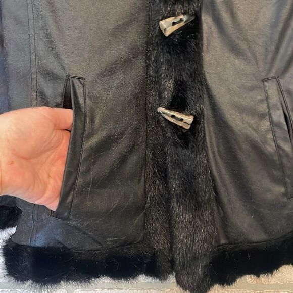 Mackintosh reversible black Faux Fur coat size S - Picture 8 of 11
